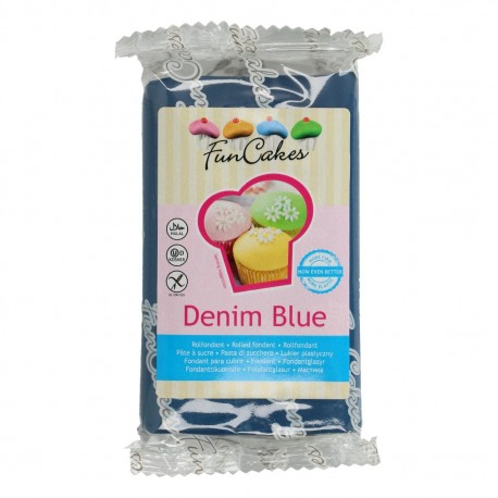 Pâte à sucre Bleu Indigo FunCakes - 250 gr