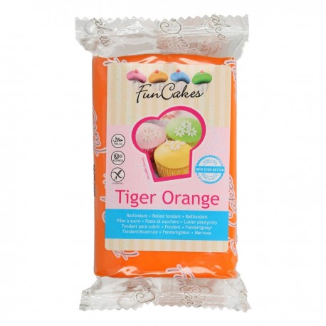 Pâte à sucre Orange FunCakes - 250 gr