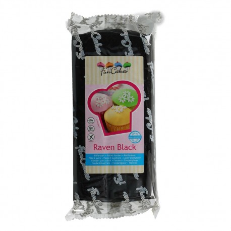 Pâte à sucre - Noir (Raven Black) - 1kg - FunCakes