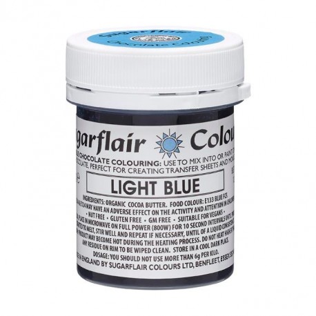 Colorant bleu clair pour Chocolat 35gr Sugarflair
