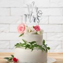 Topper Cake Argent "Mr & Mrs"