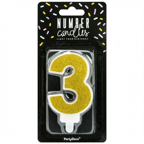 Bougie d'anniversaire Chiffre 3