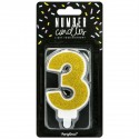 Bougie d'anniversaire Chiffre 3
