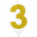 Bougie d'anniversaire Chiffre 3