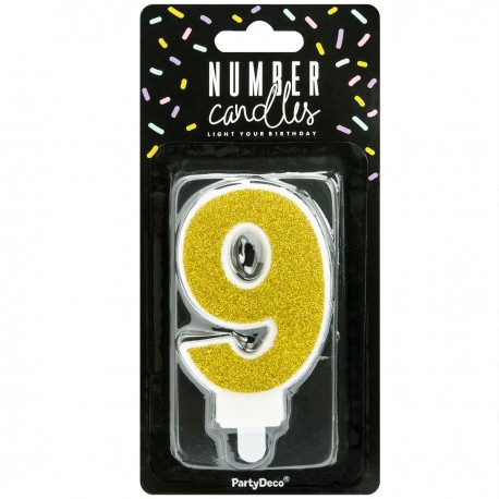 Bougie d'anniversaire Chiffre 9