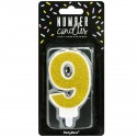Bougie d'anniversaire Chiffre 9
