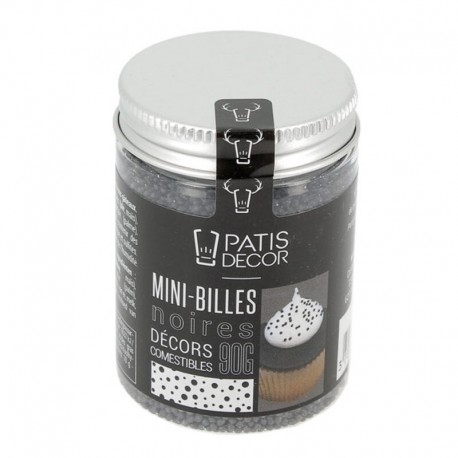 Mini Billes Noires Comestibles