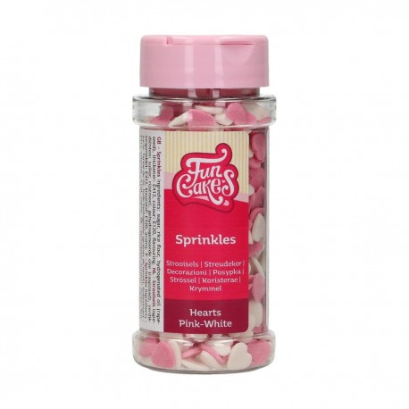 Coeurs en sucre Blanc et Rose 60gr