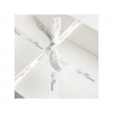 Ruban satin Blanc et Or Eid Mubarak