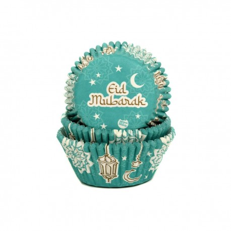 Caissettes cupcakes Eid Mubarak x50