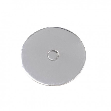Cake Board Rond Perforé - Argent 10cm pk/10
