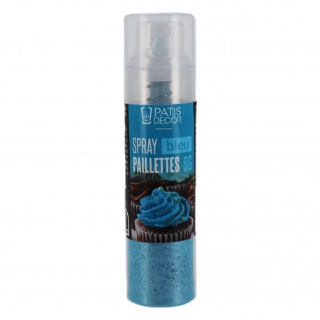 Spray à paillettes Bleu 8g