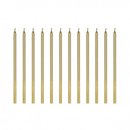 Bougies Or PartyDeco pk/12
