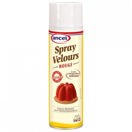 DECOGATO - Spray colorant alimentaire effet velours rouge